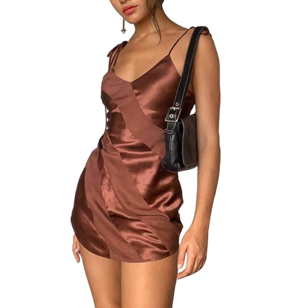 Satin Bodycon Mini Dress